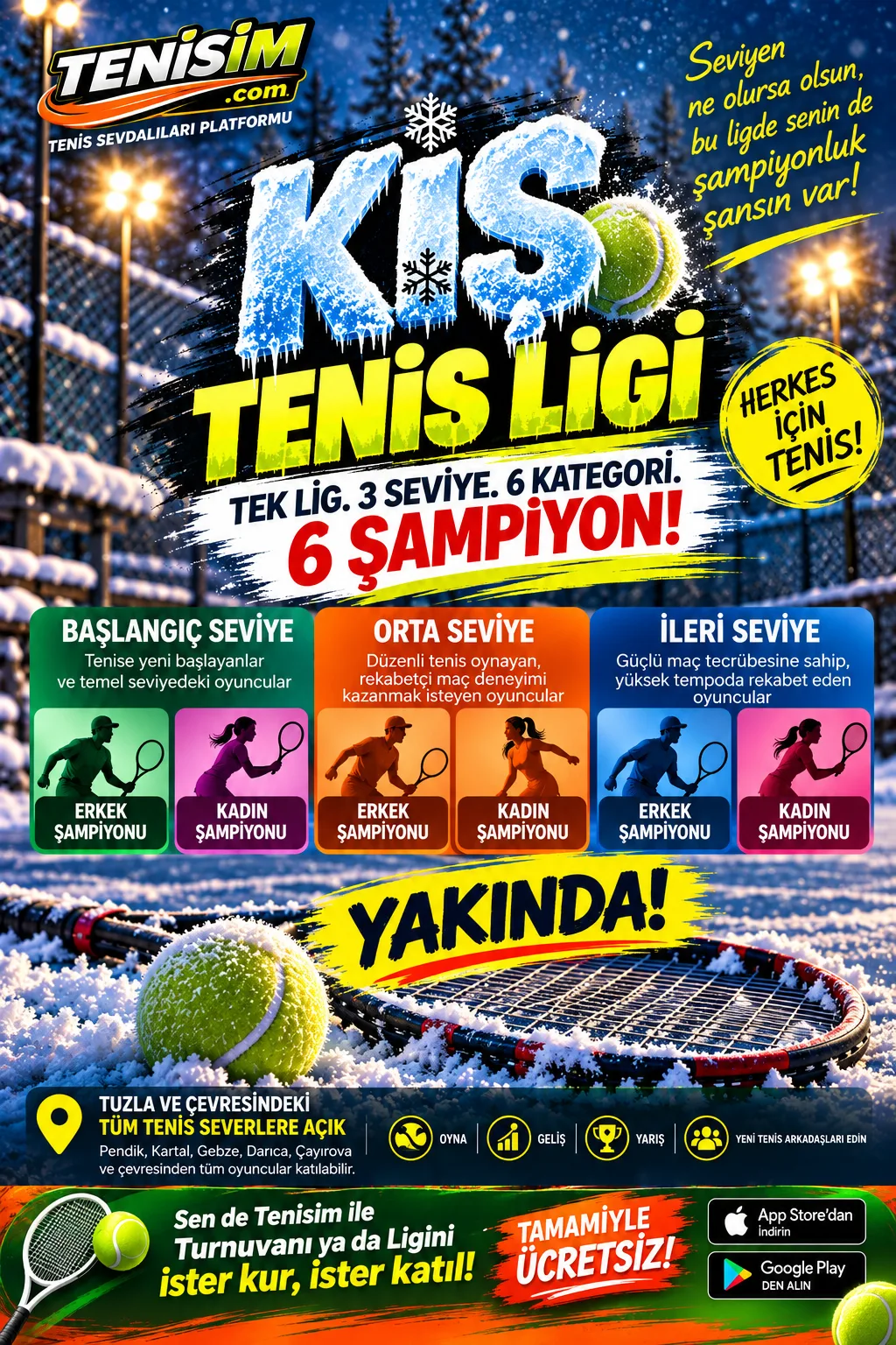 KIŞ TENİS LİGİ BAŞLIYOR