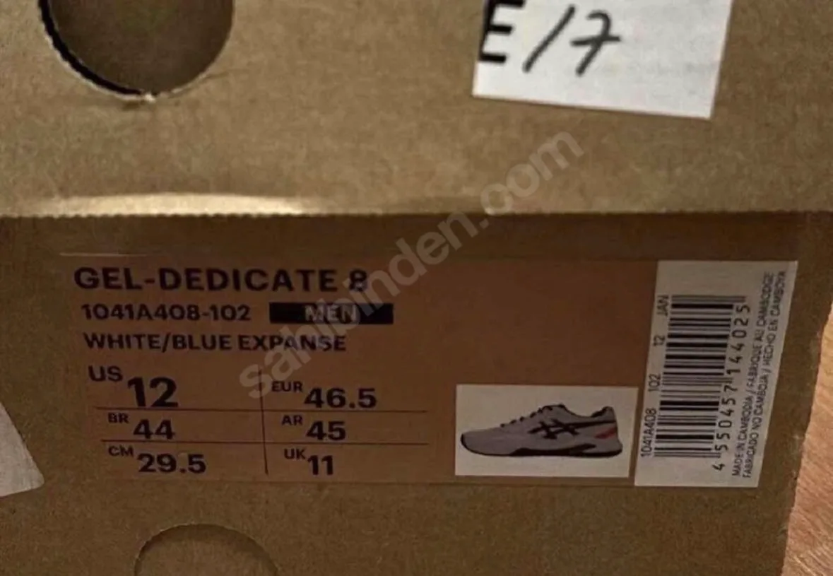 Asics Gel-Dedicate 8 Orjinal 46,5