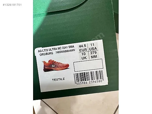 Lacoste AG-LT23 Ultra 44,5 No Tenis Ayakkabısı
